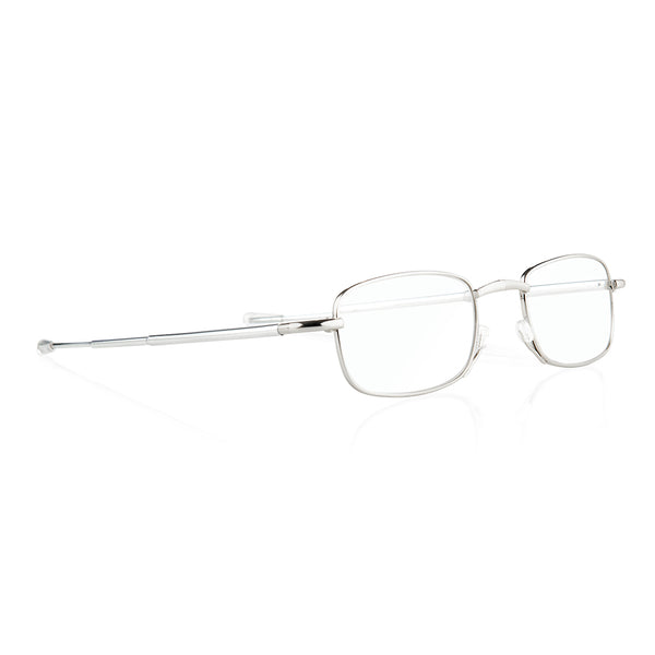 eye-look |  leichte brille im eleganten metall-etui in silber