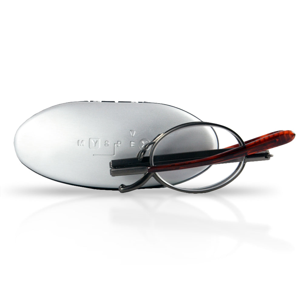 MySpex 18-o | luxuriöse faltbare lesebrille im metalletui